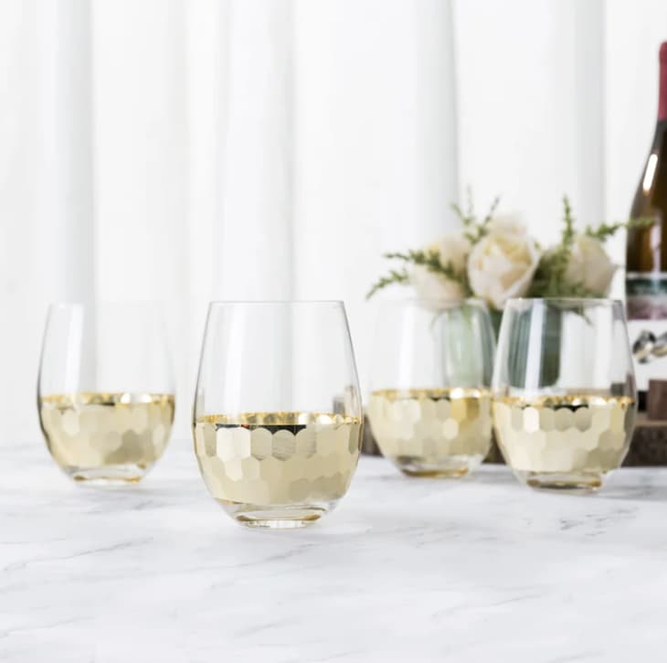Quinn Rose White Wine Glasses