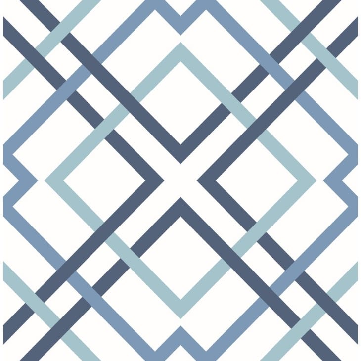 Blue Cadey Saltire 33' L x 20.5" W Wallpaper Roll at Wayfair
