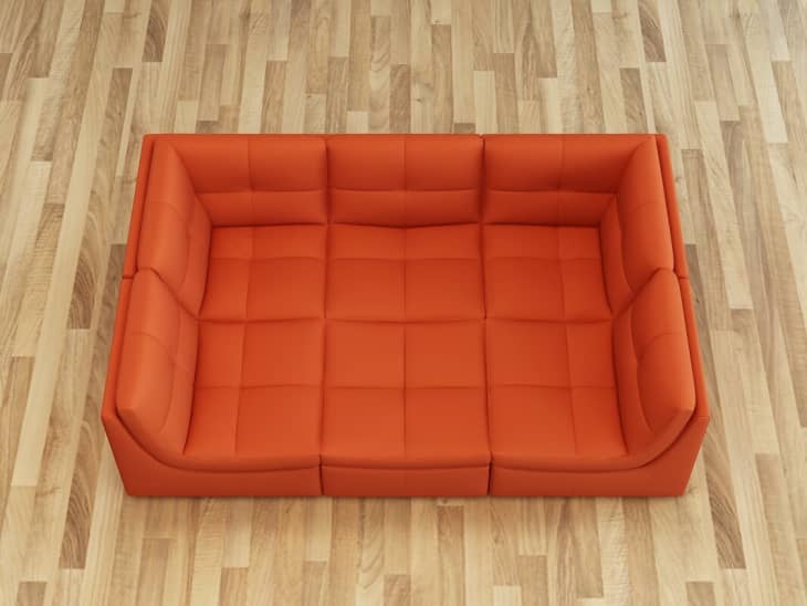 Product Image: Weisman Faux Leather Reversible Modular Corner Sectional with Ottoman