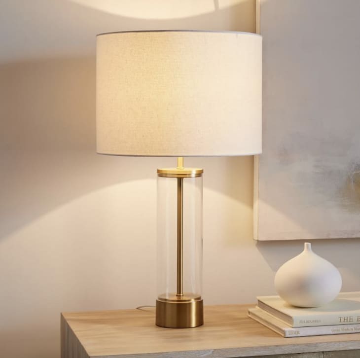 Acrylic Column Table Lamp, 25" (Set of 2) at West Elm