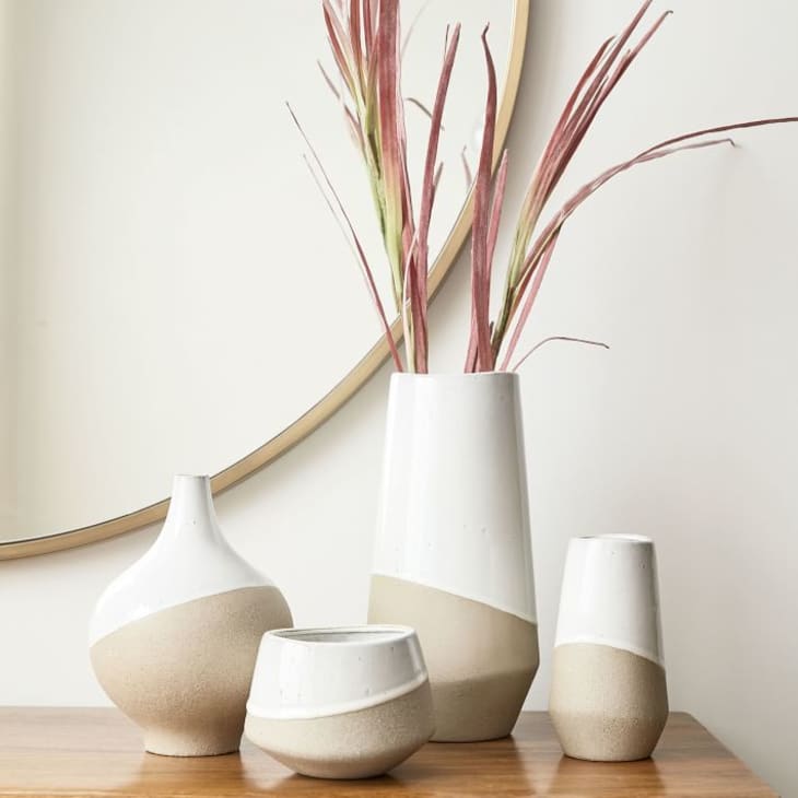 Half-Dipped Small Bulb Stoneware Vase at West Elm