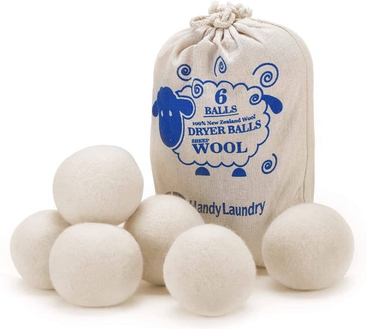 Wool Dryer Balls, Pack of 6 at Amazon