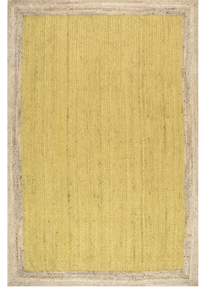 Yellow Jute Simple Border Area Rug, 5' x 8' at Rugs USA