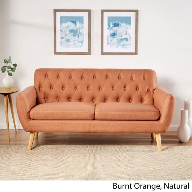 Christopher Knight Home Bernice Mid Century Modern Petite Fabric Sofa at Overstock