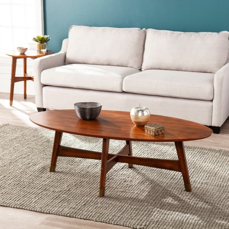 Carson Carrington Ale Oval Mid-century Modern Coffee Table at Overstock