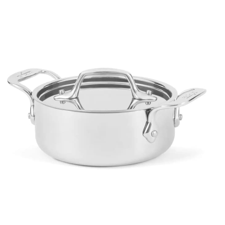 D3 Stainless 3-Ply Bonded Cookware, Mini Casserole with Lid, 1 Quart at All-Clad