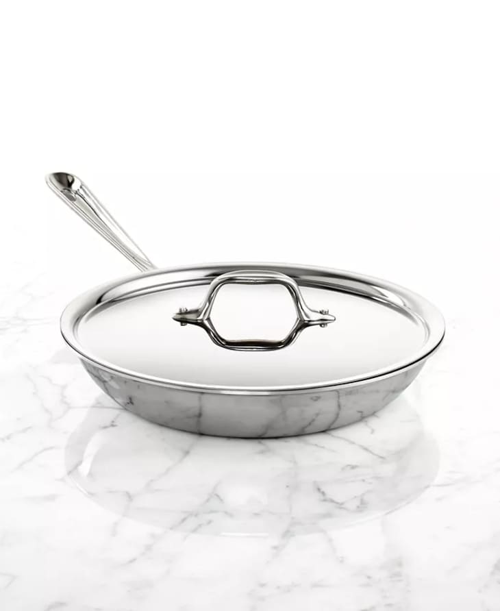 Product Image: All Clad Tri-Ply Stainless Steel 10-Inch Covered Fry Pan