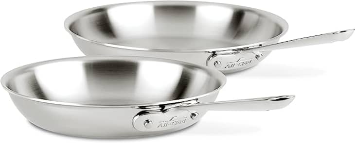 All-Clad D3 3-Ply Stainless Steel Fry Pan Set at Amazon