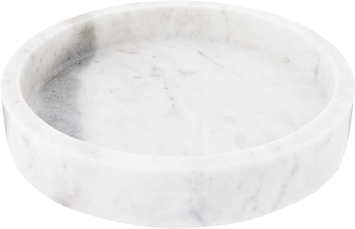 Product Image: Creative Co-Op DF2369 8" Round Carved Marble Tray