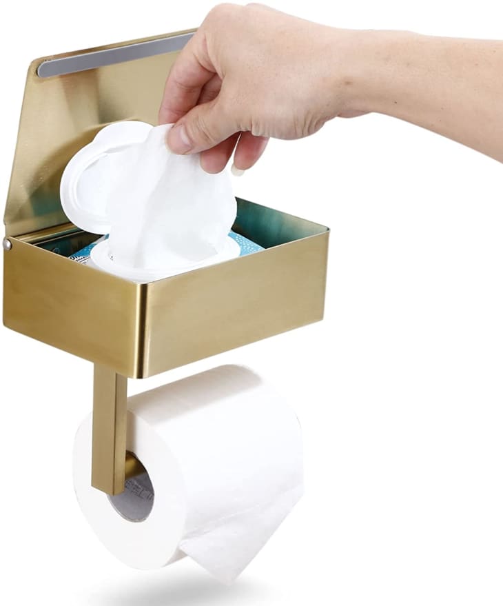 Product Image: Day Moon Designs Gold Toilet Paper Holder with Shelf