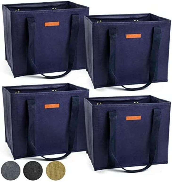 Gramercy Kitchen Reusable Grocery Bags, Set of 4 at Amazon