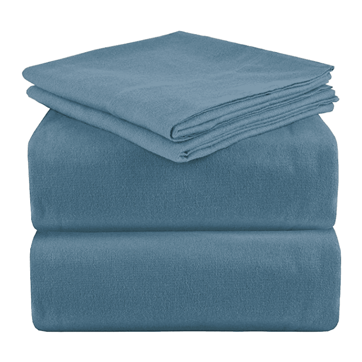 Mellanni 100% Organic Cotton Flannel Sheet Set, Queen at Amazon