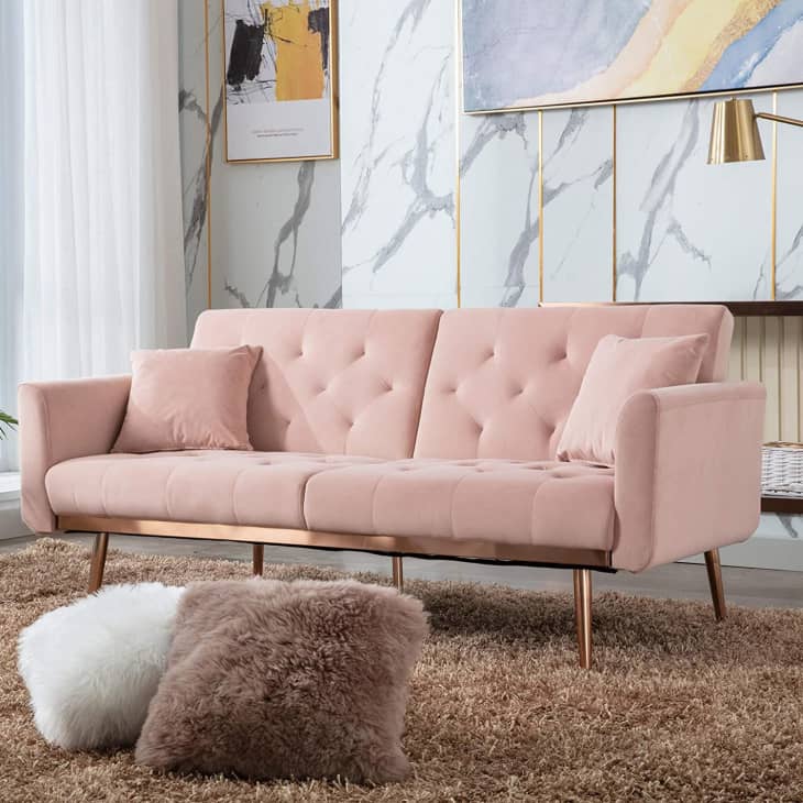TITA-DONG Velvet Sofa Convertible Sleeper Sofa at Amazon