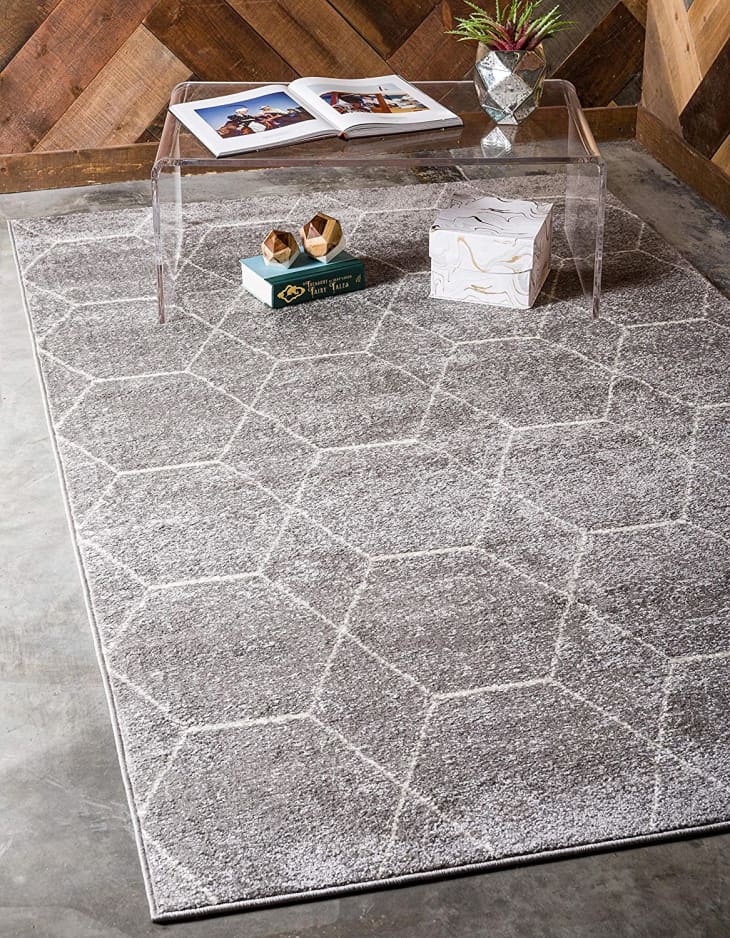 产品图片：独特的织布机T格摩洛哥几何区域地毯，5'x 8'