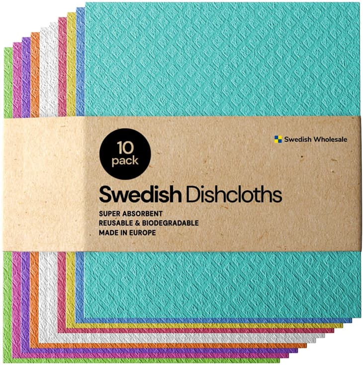 Swedish Dishcloth Cellulose Sponge Cloths, 10-Pack at Amazon