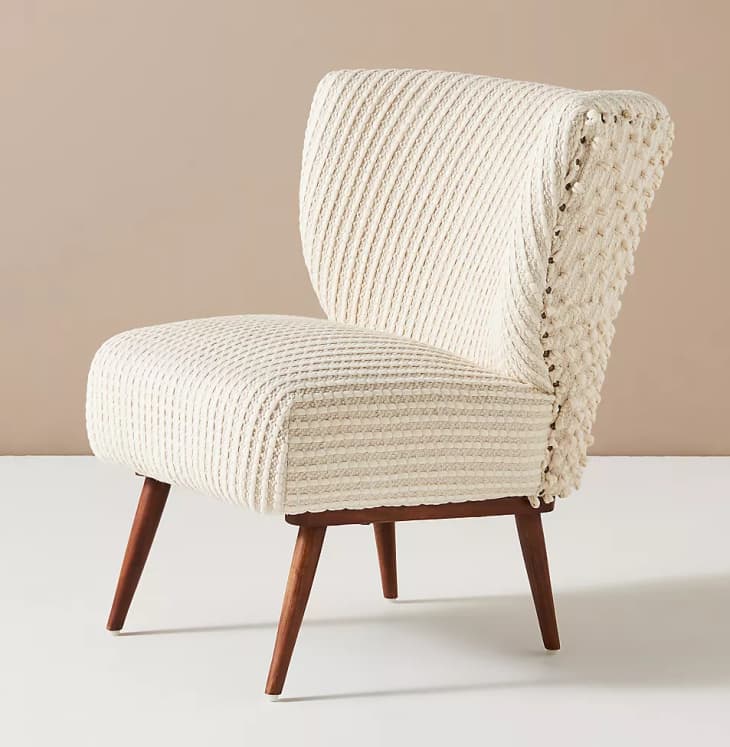 Chunky Woven Petite Accent Chair at Anthropologie