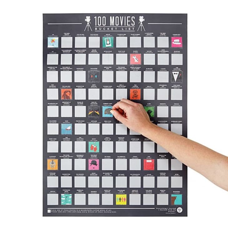 100 Movies Scratch Off Poster at Uncommon Goods
