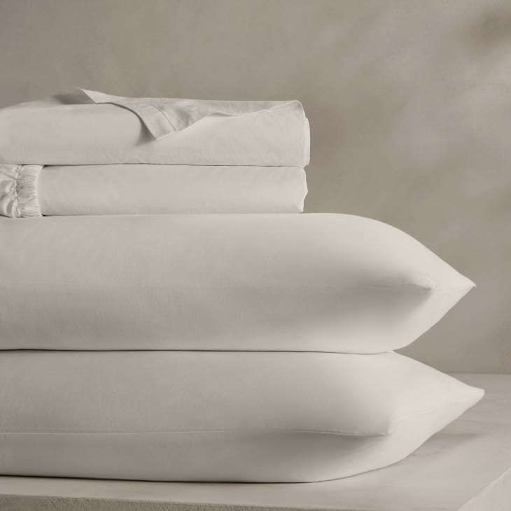 Washed Cotton Percale Sheet Set at BR Home