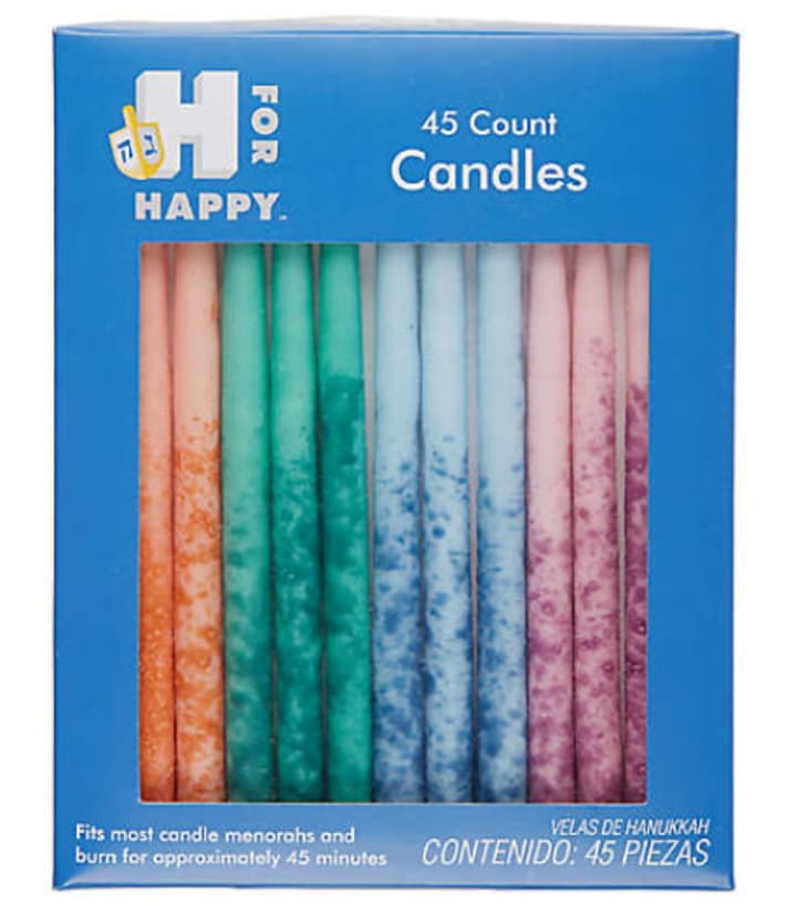Product Image: H for Happy™ 45-Count Premium Multicolor Ombre Hanukkah Candles
