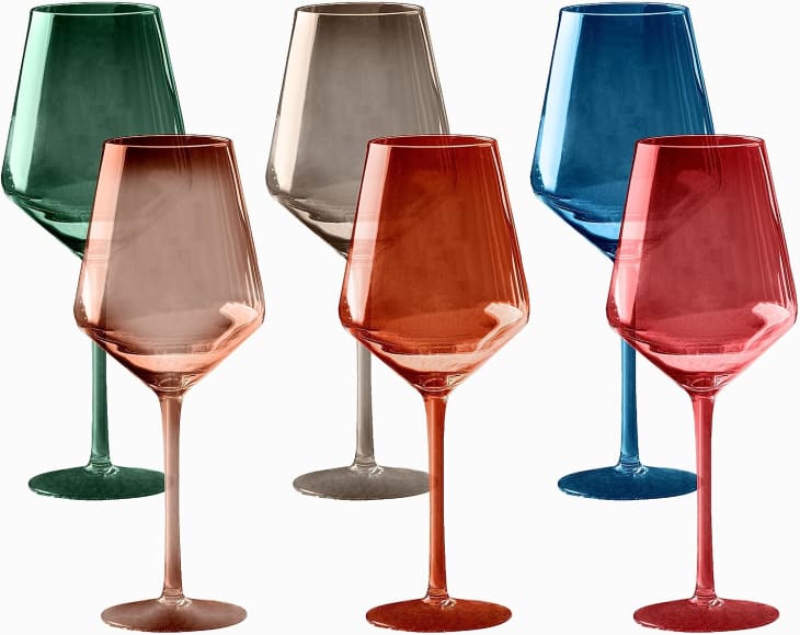 Product Image: Bella Vino Colored Wine Glasses, Set of 6