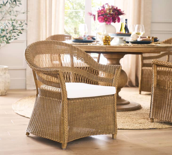 Bellevue Rattan Dining Armchair at Pottery Barn