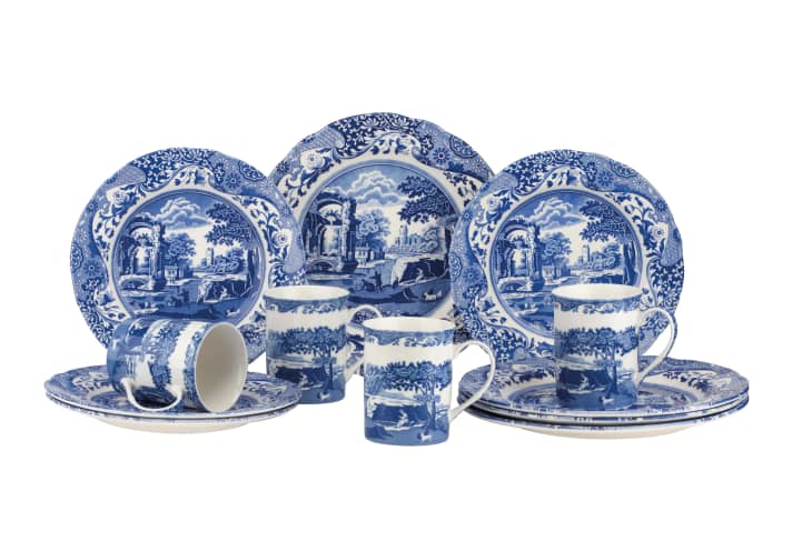 Product Image: Blue Italian Earthenware Dinnerware (Set of 12)