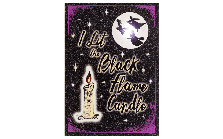 Light-Up Black Flame Candle Canvas at Spirit Halloween