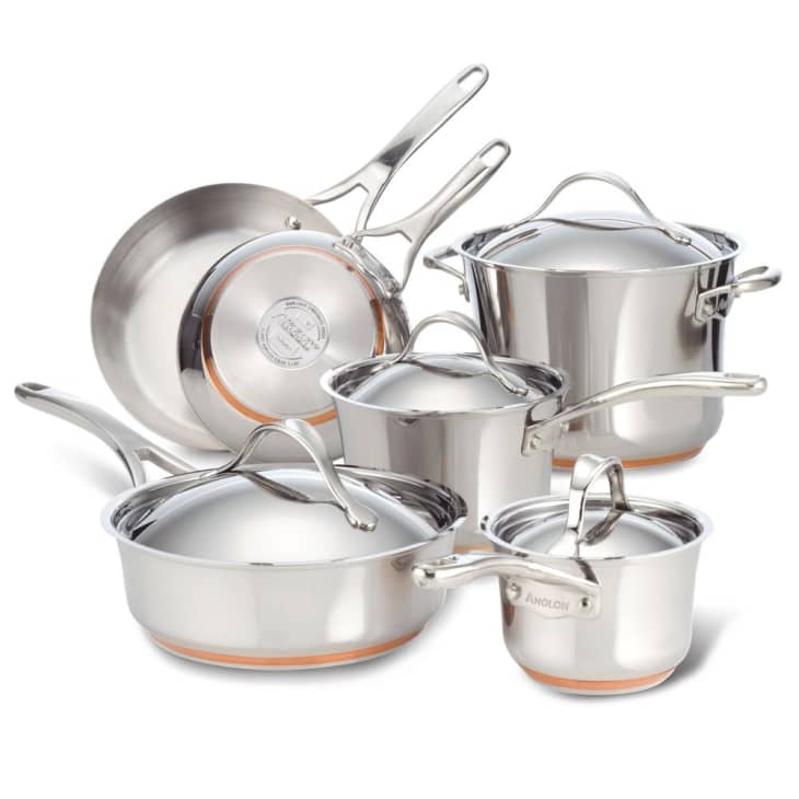 Nouvelle Stainless 10-Piece Cookware Set at Anolon