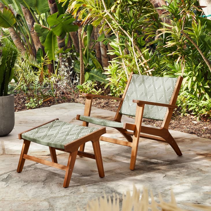 Bondi Outdoor Lounge Chair & Ottoman Set at West Elm