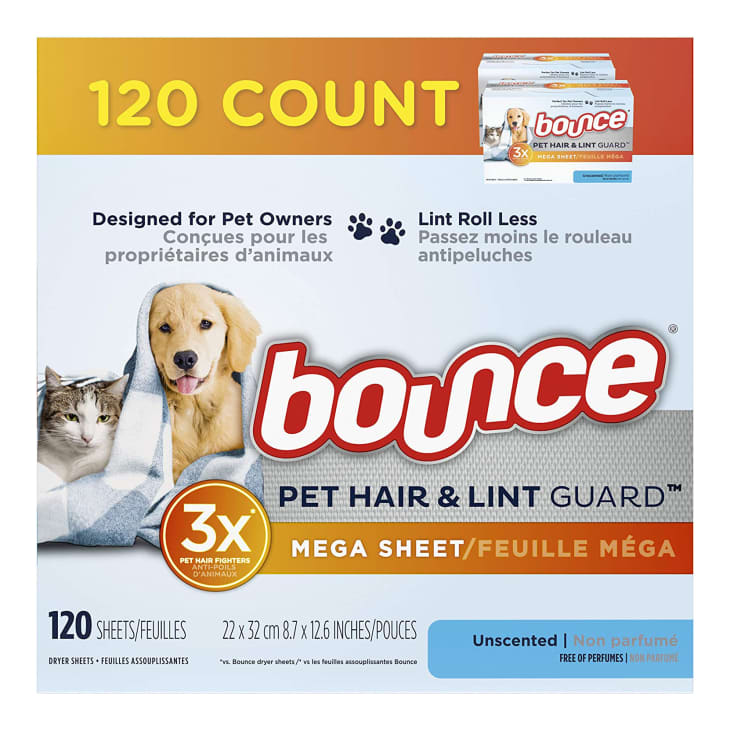 Bounce Pet Hair Mega Dryer Sheets at Amazon