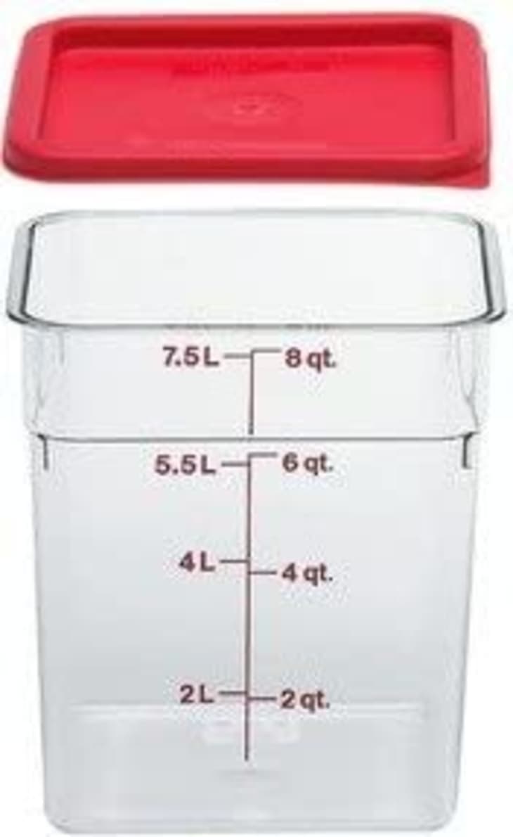 Cambro Square Food Storage Container, 8 Quart With Lid at Amazon