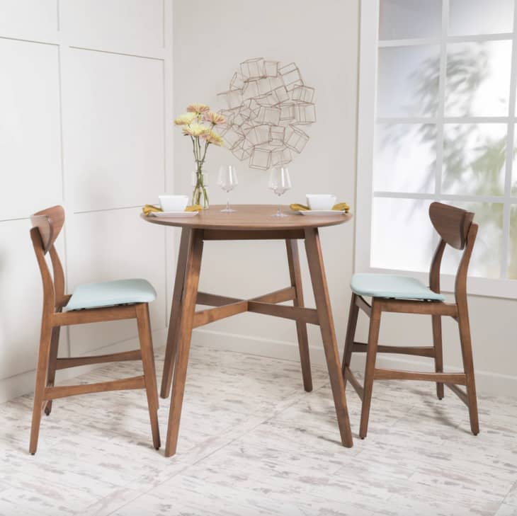 Product Image: Lund 3-Piece Counter-Height Round Dining Set, Natural Wood