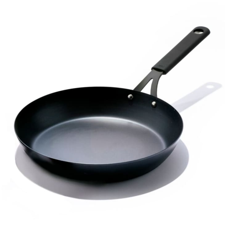 OXO Carbon Steel Obsidian Series 12-Inch Frypan with Silicone Sleeve at OXO