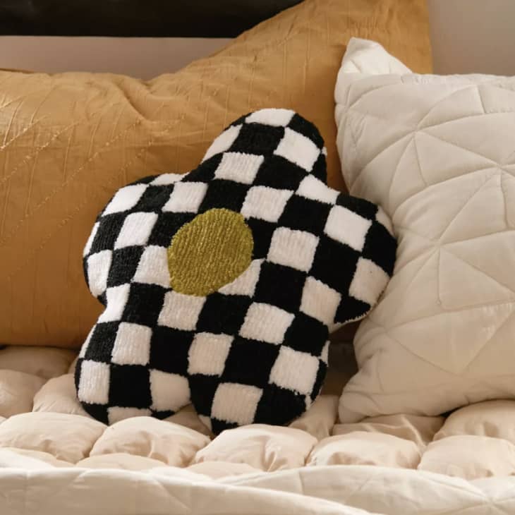 Product Image: Checkerboard Mini Flower Throw Pillow