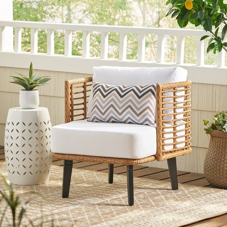 Christopher Knight Home Nic Outdoor Wicker Club Chair with Cushion at Target