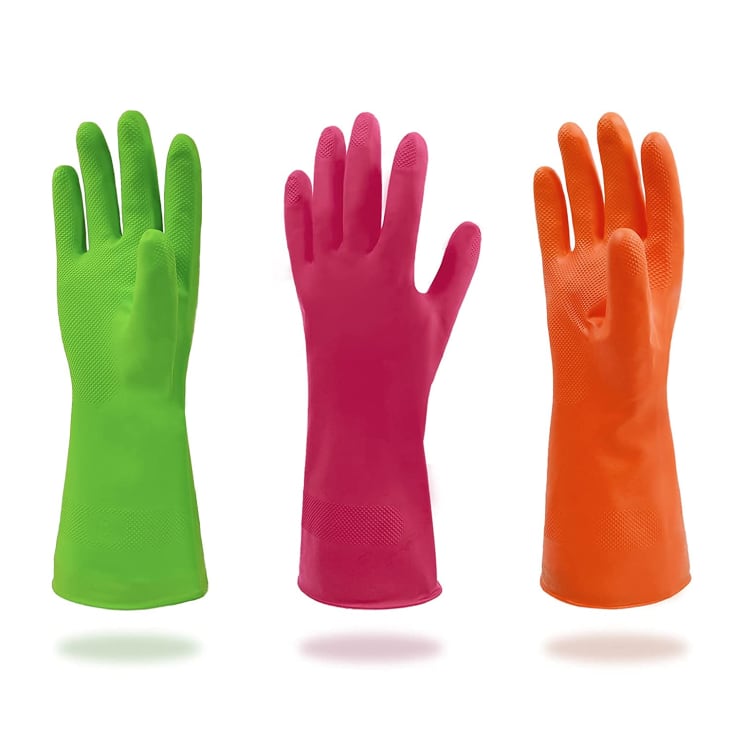 Cleanbear Synthetic Rubber Gloves (Set of 3) at Amazon