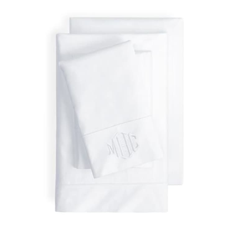 Bright White 400 Thread Count Percale Cotton Sheet Set at Crane & Canopy