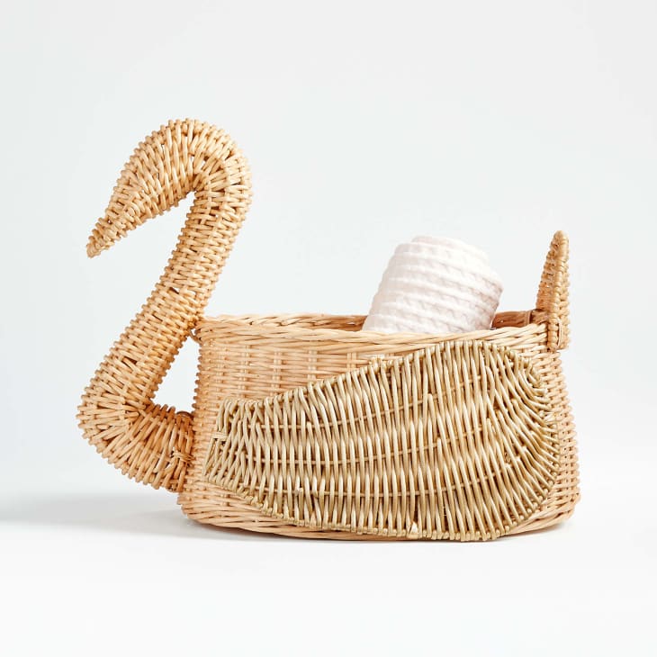Product Image: Natural and Gold Swan Basket