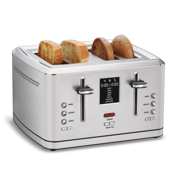 2023 New Farberware Touchscreen 4-Slice Toaster, Stainless Steel and Black