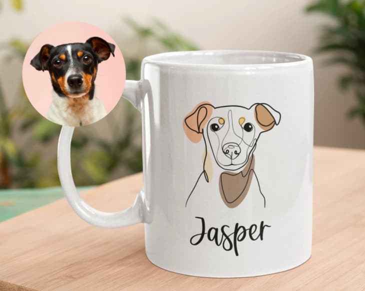 Product Image: Custom Hand-Drawn Pet Photo Mug