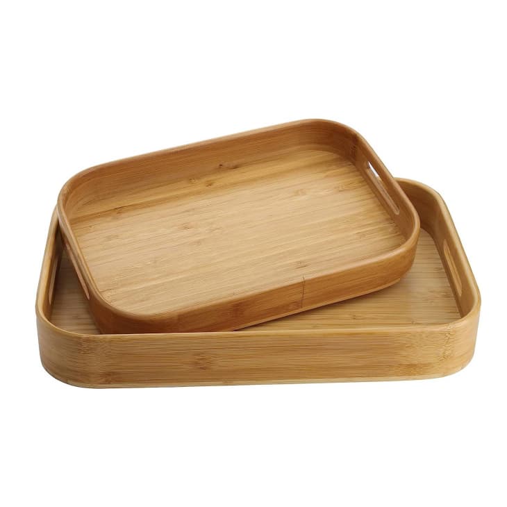 Dicunoy Bamboo Serving Trays (Set of 2) at Amazon