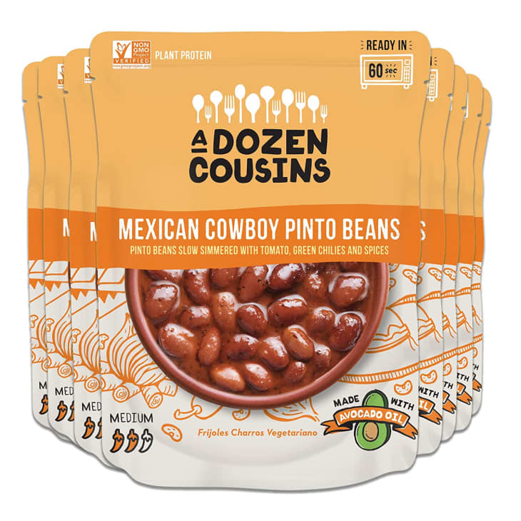A Dozen Cousins Seasoned Pinto Beans (8 Pack) at Amazon