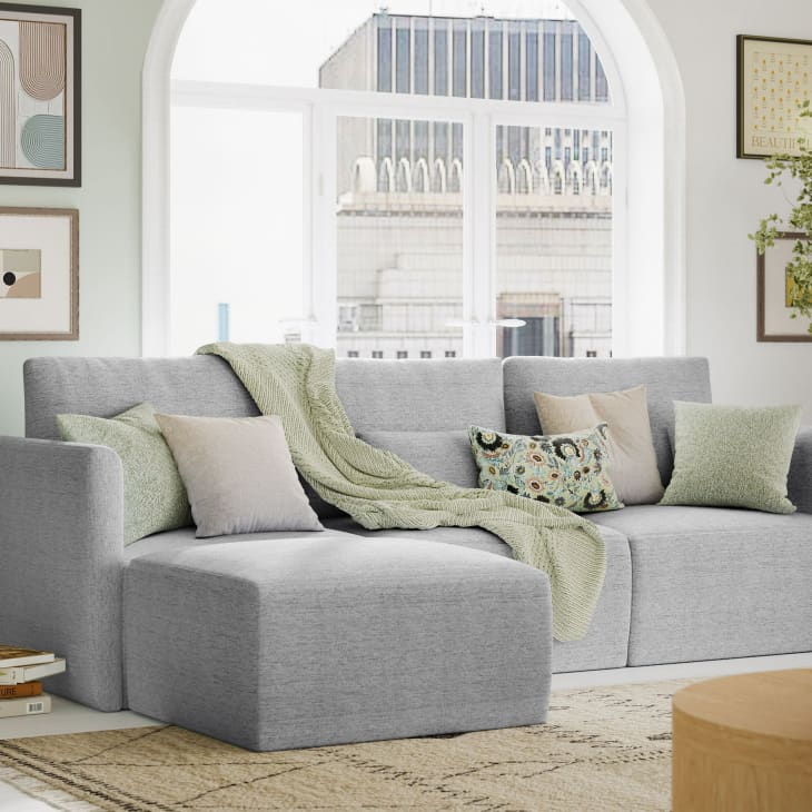 Beautiful Drew Modular Sectional Sofa with Ottoman at Walmart