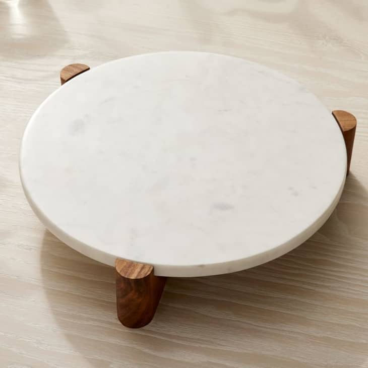 Mixed Marble & Wood Preston Elevated Cheeseboard at West Elm