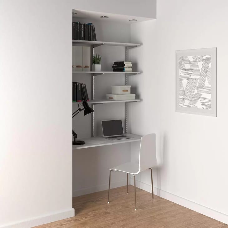 Product Image: Elfa Platinum & White Wall-Mounted Desk