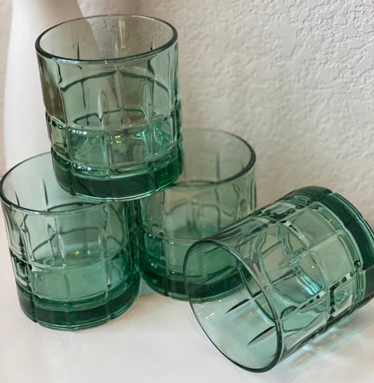Set of Four Emerald Green Anchor Hocking Tartan Lowball Rocks Glasses at Etsy