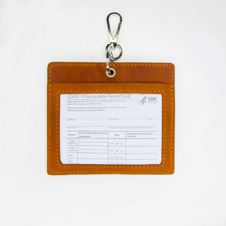 Personalized Leather Vaccination Card Holder at Etsy