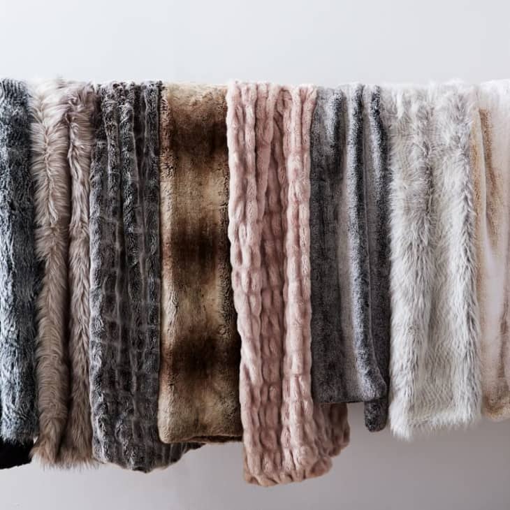 Channel Oat Faux Fur Throw Blanket + Reviews