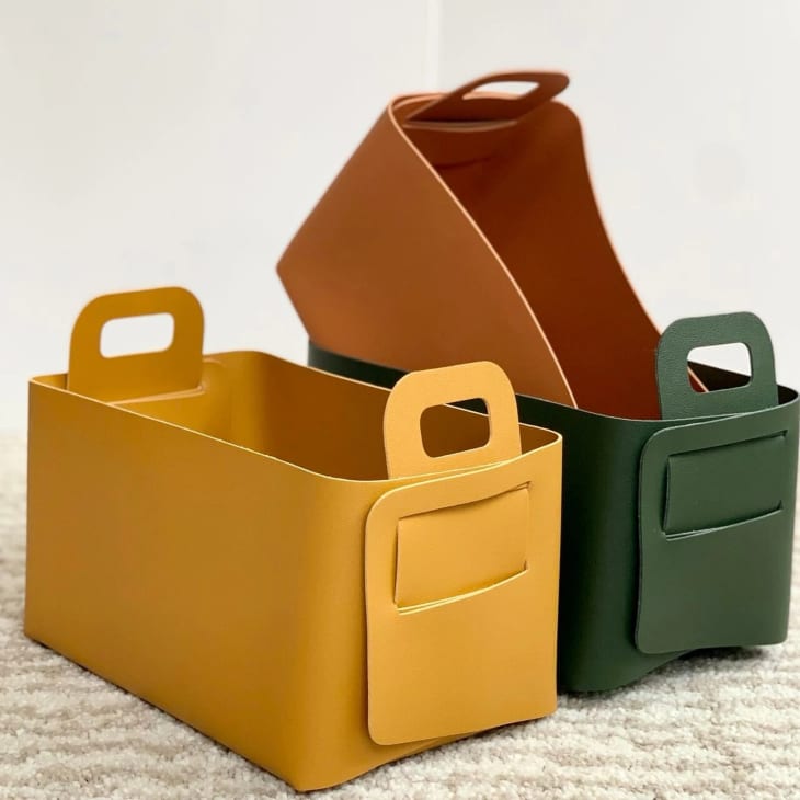 Product Image: Faux Leather Storage Basket
