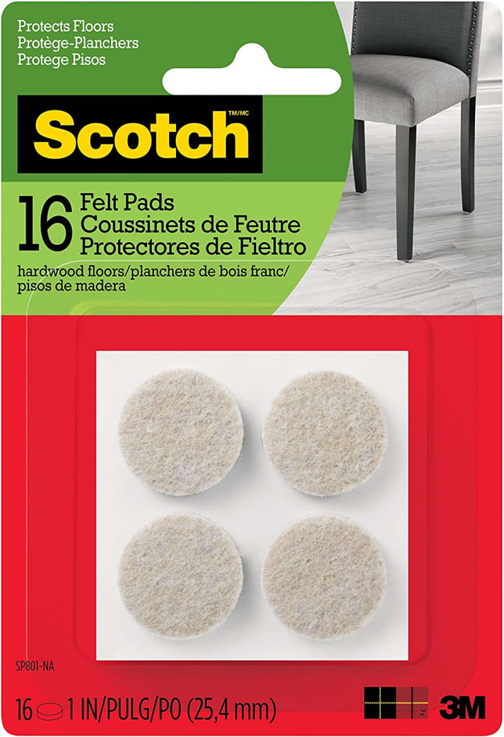 Felt Furniture Pads (16-Pack) at Amazon